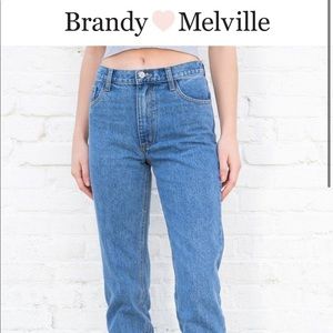 CARLY LIGHT WASH JEANS brandy melville